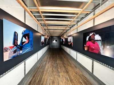 View inside the Sisters of the Road trailer