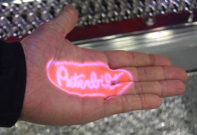 Puddle lamp displayed on Jacob White's hand