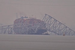 Screenshot from live stream of Baltimore shipping channel