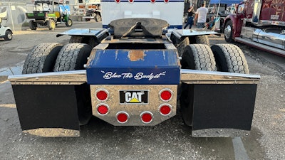Rear view of James Frenya's 1995 Peterbilt 379