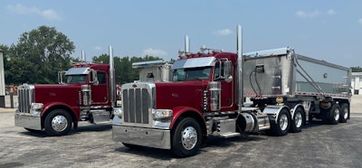 Bulldog Hauling's pair of 2023 Peterbilt 389s