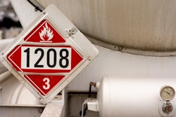 hazmat placard on tanker