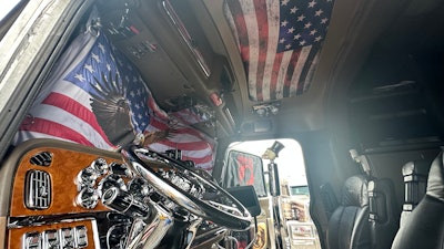 Interior of Fritz Littlefield's 2006 Peterbilt 379