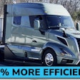 Volvo VNL with textbox that says 10% more efficient.