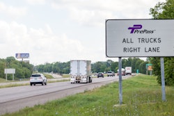 PrePass weigh station bypass sign