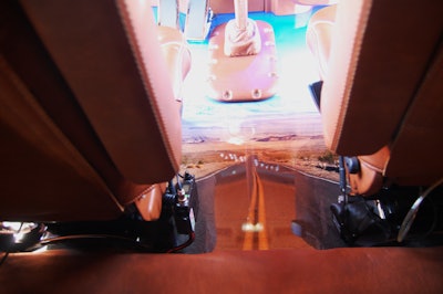 Clear-coated floor of Troy Massey's 2022 Peterbilt 389