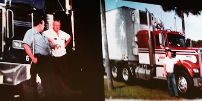 pictures of Cowan's idols from the days of yore, invoked from the stage