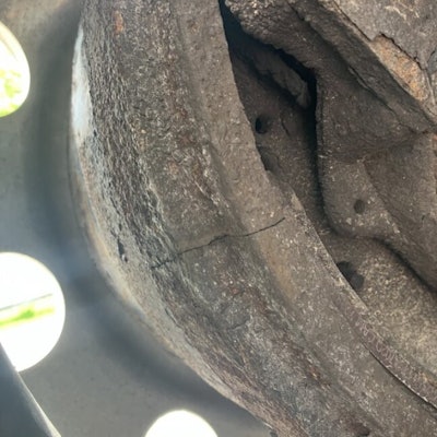 'fossilized' brake drum