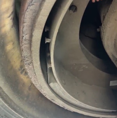 missing brake pad