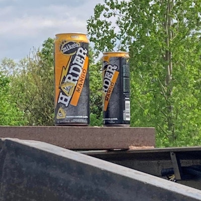 Day one of Roadcheck in Iowa. Drinking Mike's Harder Mango, the big one or the little one, is illegal while operating a CMV.