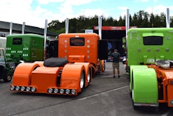Trucks facing Large Cars & Guitars stage