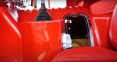 Doghouse window in Adam Johnson's 1980 Kenworth K100