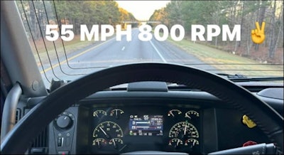 View through windshield