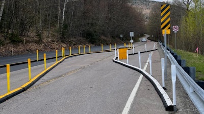 Here's the obstacle course Vermont installed at the open of Notch Road to deter trucks from attempting the climb. Think it will work?