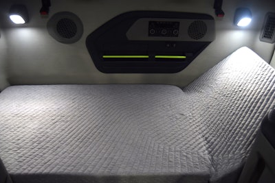 Reclining-bunk feature pictured in VNL 62-inch sleeper