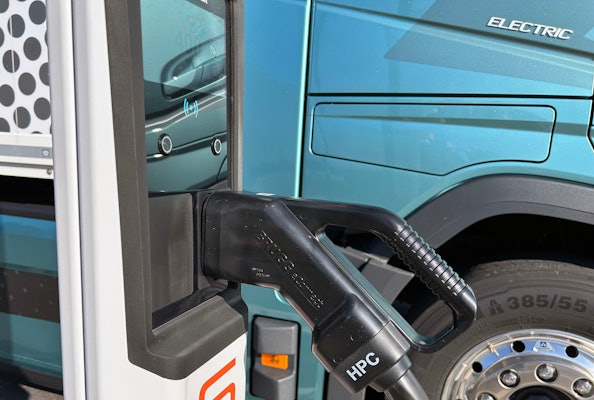 Volvo electric truck charging