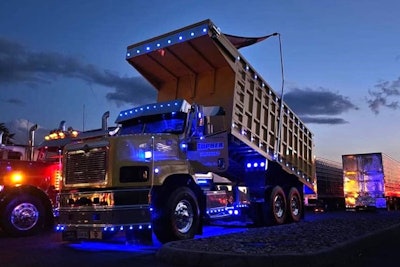 Chris Helton 2005 International PayStar lights at night