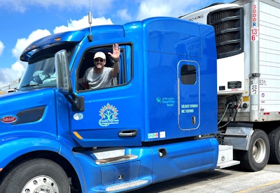Norman Camamile in his Peterbilt 579