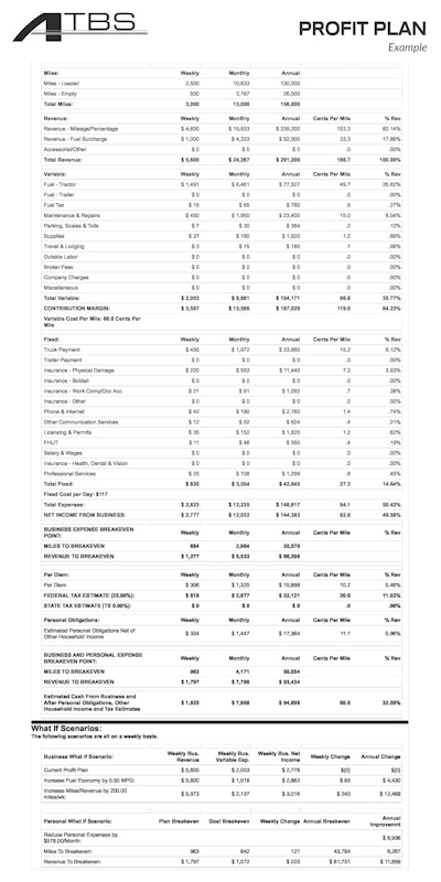 ATBS sample profit plan 2024