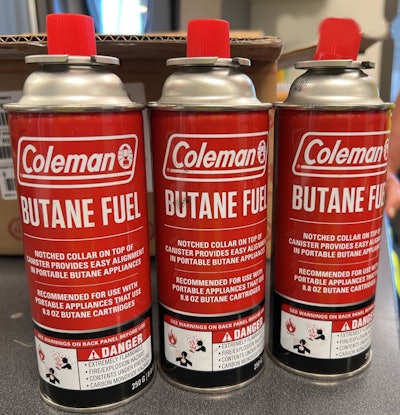 Coleman butane fuel bottles