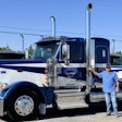 Mike Lowrie takes delivery of 1,000th Peterbilt 589