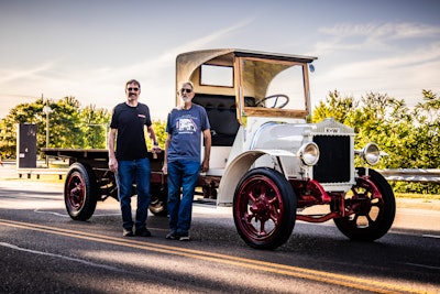 vintage 1923 kenworth with grand marshal and Dan Murphy
