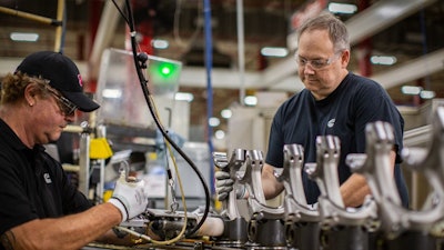 Jamestown employees working on an assembly line