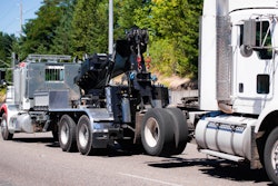 truck being towed