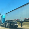 truck with emissions from stack