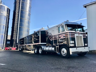 Matt Bankert's 1985 Kenworth K100 flattop and 2023 Eby hopper