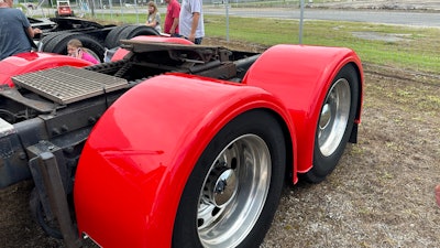 Rear fenders on BJ Scott's 2013 Peterbilt 389