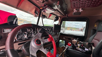 Interior of BJ Scott's 2013 Peterbilt 389