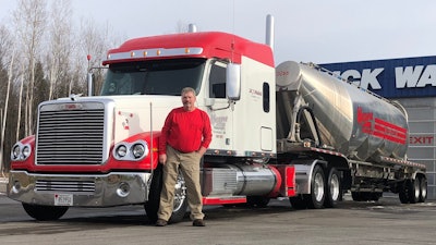 Mike Nichols with his 2020 Freightliner Coronado