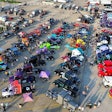 Aerial shot of the 2024 Walcott Truckers Jamboree
