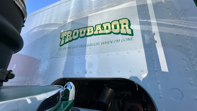 Troubadour name on Don Emmons' 1979 Freightliner