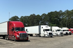 Truck parking at rest area