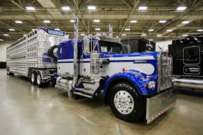 David Schnautz's 1981 Kenworth W900A and 1982 Wilson livestock hauler