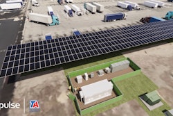 Rendering of TA Ontario, California, truck charging station