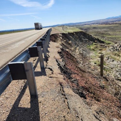 I-90 slope slide Wyoming