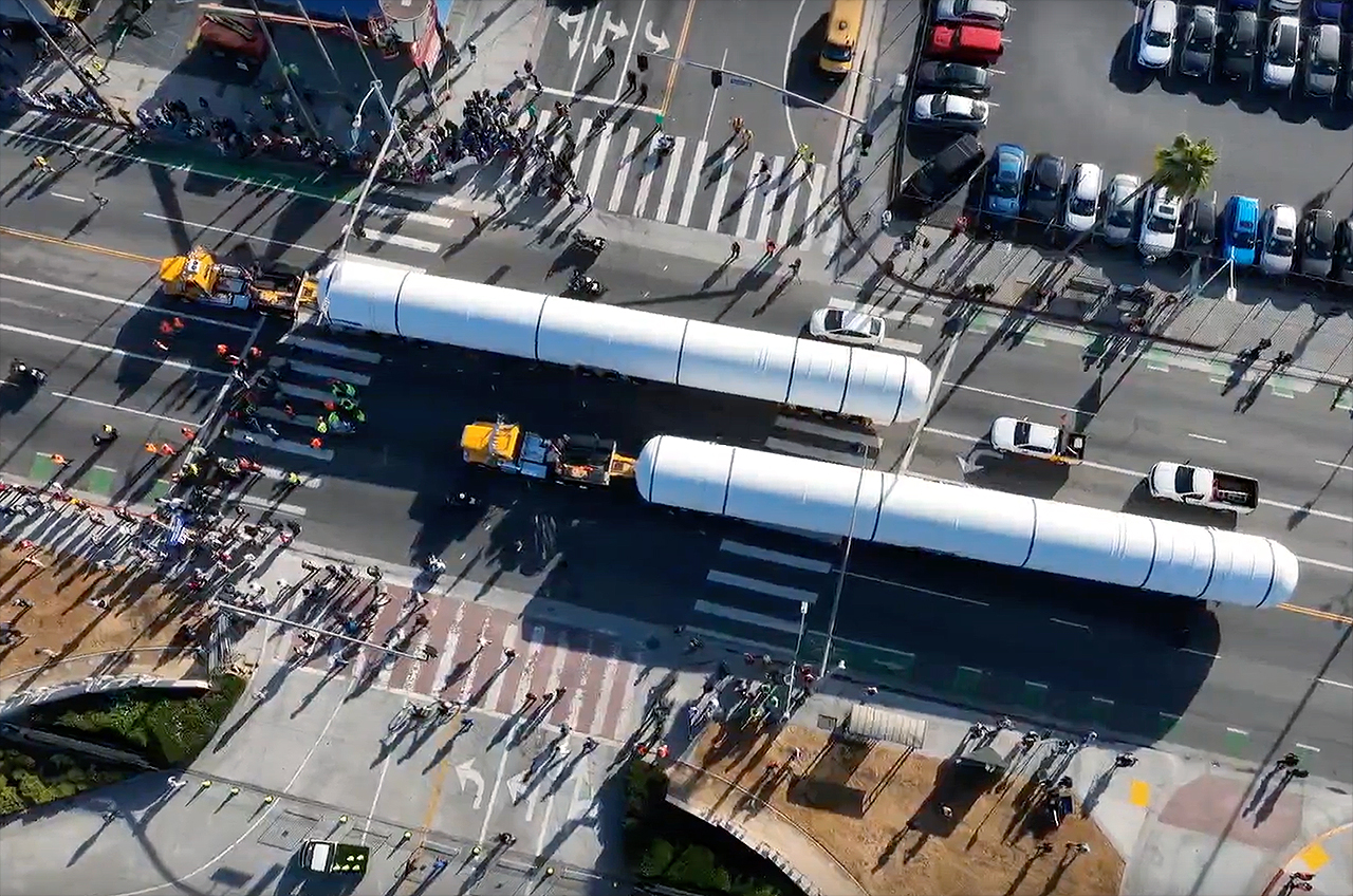 'From September 1, 2023 &ndash; October 31, 2023, Bragg Companies moved two colossal solid rocket boosters, weighing over 100,000 pounds each, from the Mojave Space Port to their new home at the California Science Center in Los Angeles,' SC&RA wrote.