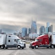 Two High Road trucks, Nashville skyline