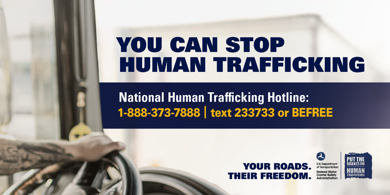 Fmcsa Your Roads, Their Freedom Visor Card Front