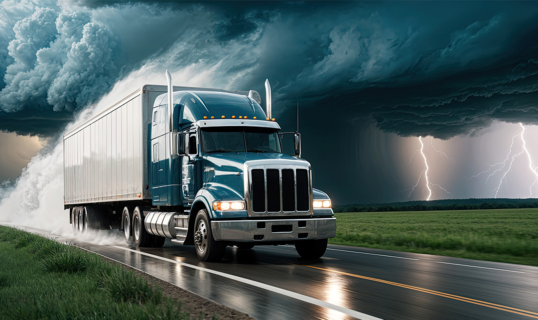 Truck In Storm