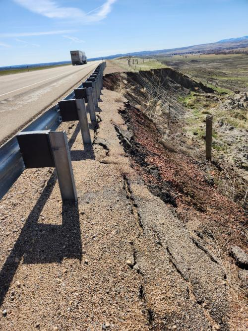 I-90 slope slide Wyoming