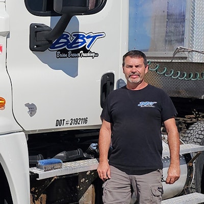 Brian Brewer with BBT truck