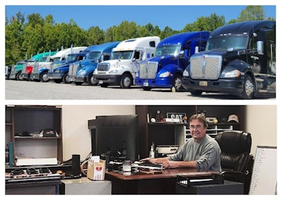 C.W. Express trucks and owner Steve Wilson