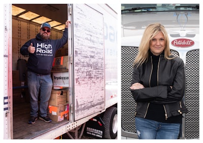 High Road owner Sharon Lee, and driver in trailer.