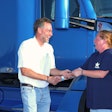 Landstar BCO Stacie Simmons with Landstar President and CEO Frank Lonegro
