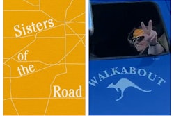 Sisters of the Road book with Debbie Desiderato in-cab
