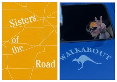 Sisters of the Road book with Debbie Desiderato in-cab